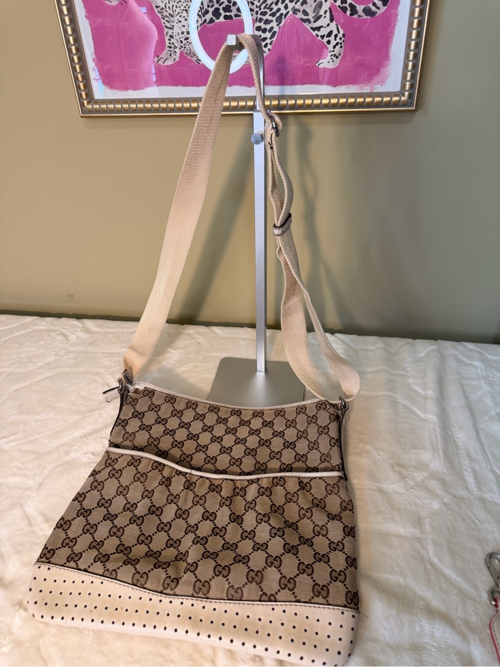 Gucci GG Canvas Crossbody Messenger Bag